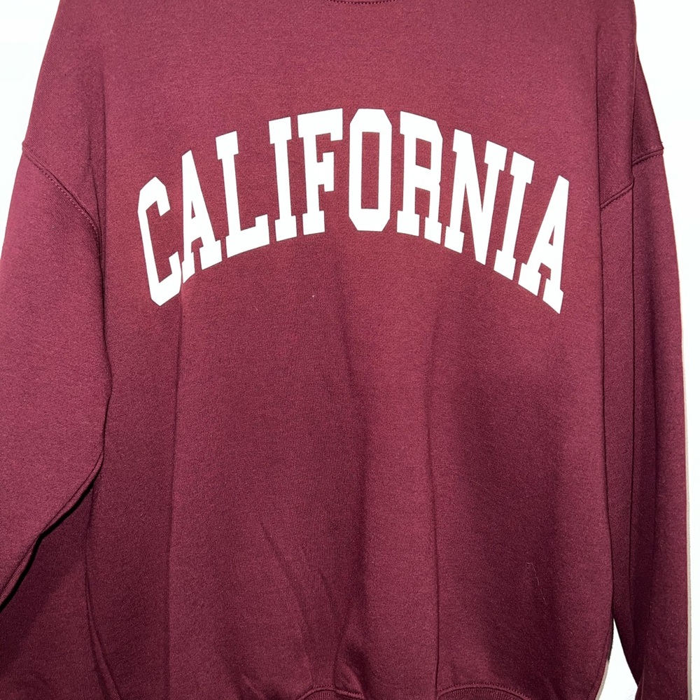 Maroon California Oversized Crewneck